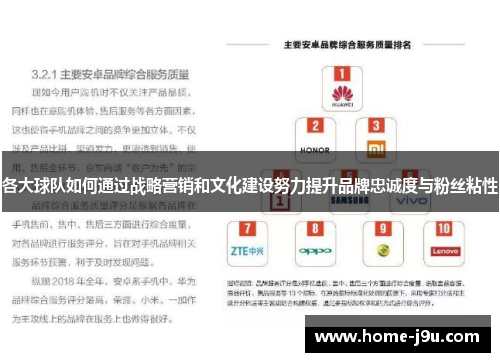 各大球队如何通过战略营销和文化建设努力提升品牌忠诚度与粉丝粘性