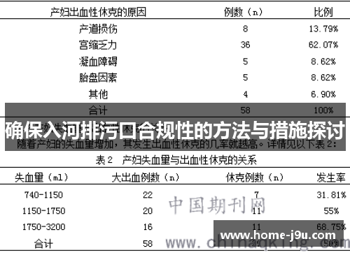 确保入河排污口合规性的方法与措施探讨
